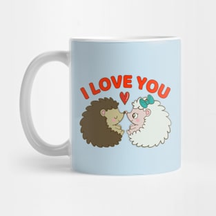 I Love You Hedgehog Valentines Day Cute Couples Mug